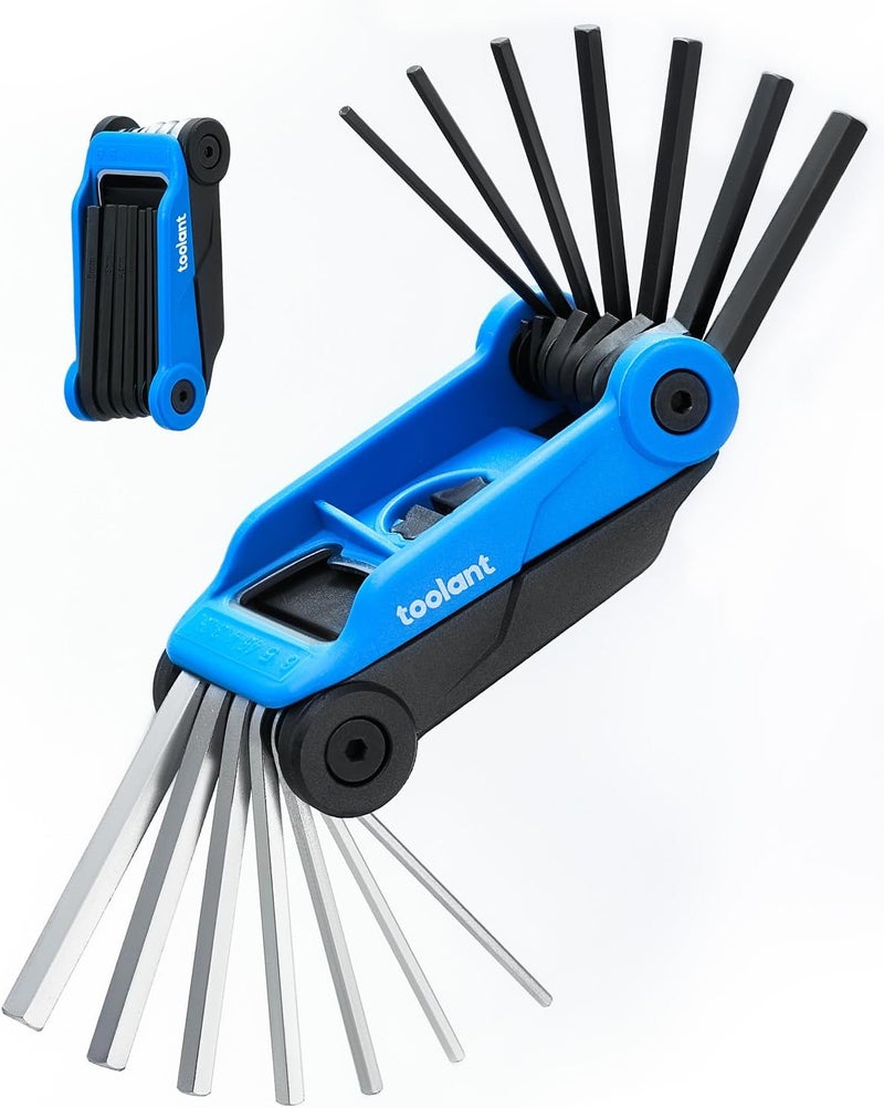 Kraftek toolant 14PCS Folding Allen Wrenches Sets(Metric and SAE), Metric Allen Key Set 2mm- 6mm, SAE Hex Key Set 5/64”- 1/4", Folding Hex Keys for Home Repair and Bikes(EDC),gift for men - Image 1